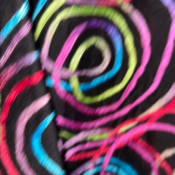 Women's Black Blazer with Vibrant Swirl Patterns - Picture 8 of 14